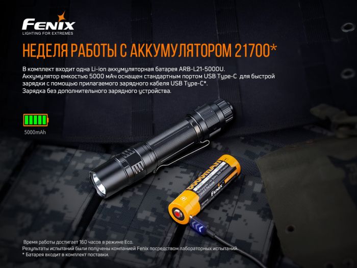 Фонарь ручной Fenix ​​PD36TAC