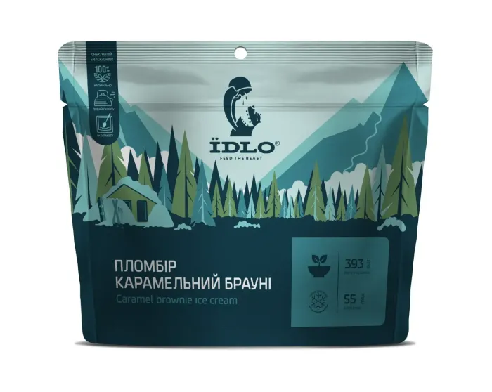 Пломбір карамельний брауні