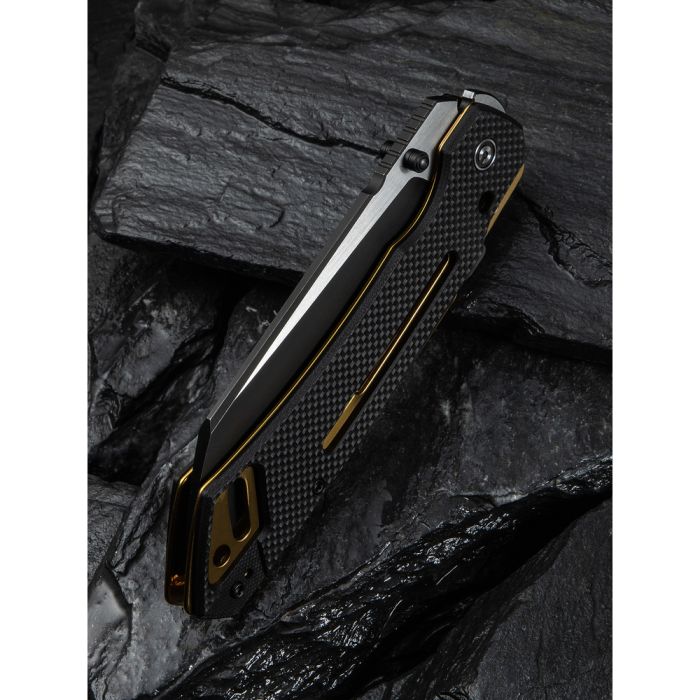 Ніж складаний тактичний Civivi Buster FG, (10.7 см) Nitro-V / G10 чорно-золотий