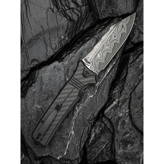 Ніж складаний туристичний Civivi Neurohaptic, (9.5 см) Damascus / Carbon Fiber & G10 