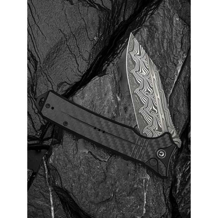 Ніж складаний туристичний Civivi Neurohaptic, (9.5 см) Damascus / Carbon Fiber & G10 