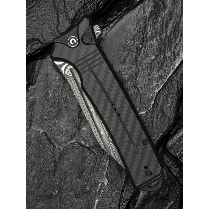 Ніж складаний туристичний Civivi Neurohaptic, (9.5 см) Damascus / Carbon Fiber & G10 