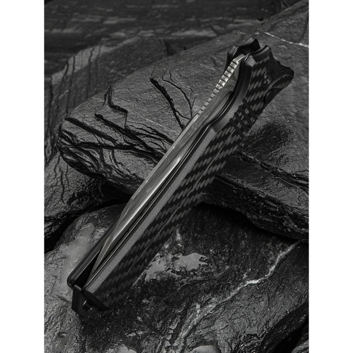 Ніж складаний туристичний Civivi Neurohaptic, (9.5 см) Damascus / Carbon Fiber & G10 