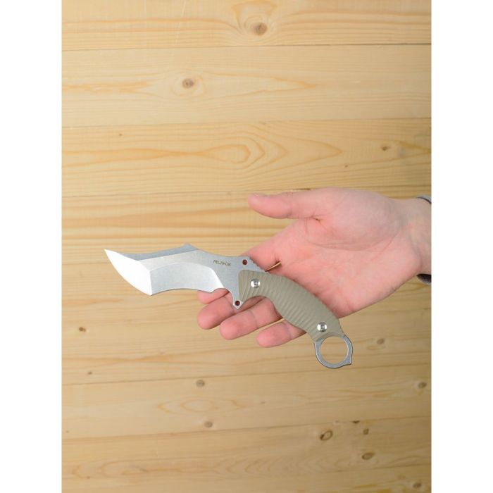 Ніж фіксований мисливський Ruike F181-W, (11.5 см) 14C28N / G10 пісочний