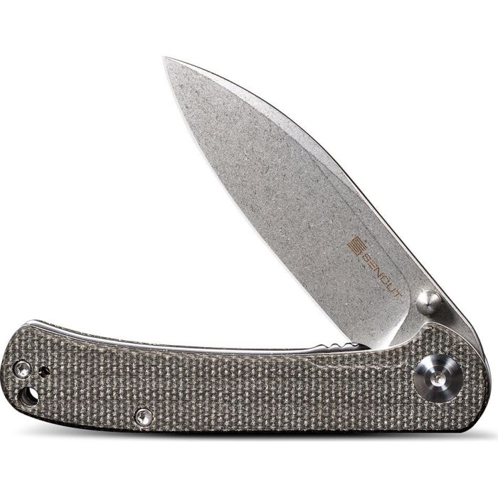 Ніж складаний кишеньковий Sencut Scepter, (7.5 см) 9Cr18MoV / Micarta сірий