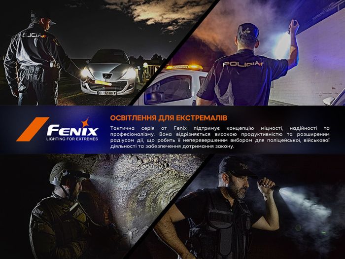 Fenix T6 тактична ручка з ліхтариком чорна